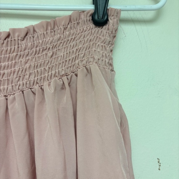 BucketList Smocked Waist Diagonal Hem Pants - Picture 4 of 11